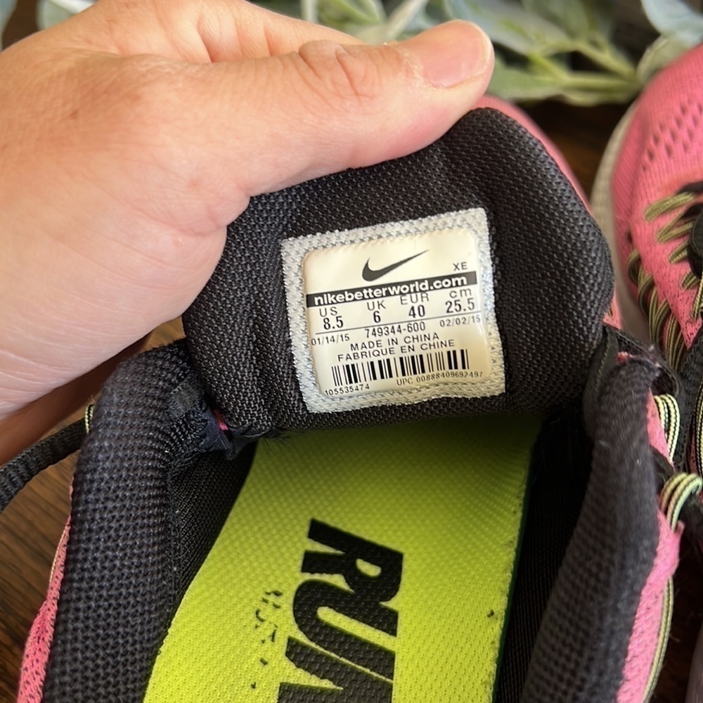 Nike Womens Air Zoom Pegasus 32 Pink Pow/Barely Volt/Ghost Green/Black Sneak 8.5 - Picture 5 of 9